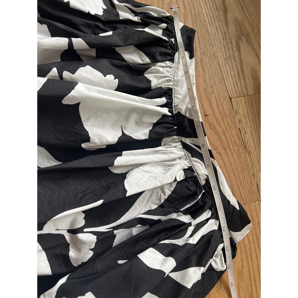 Kate Spade Black and White Floral A-Line Skirt - Picture 3 of 8